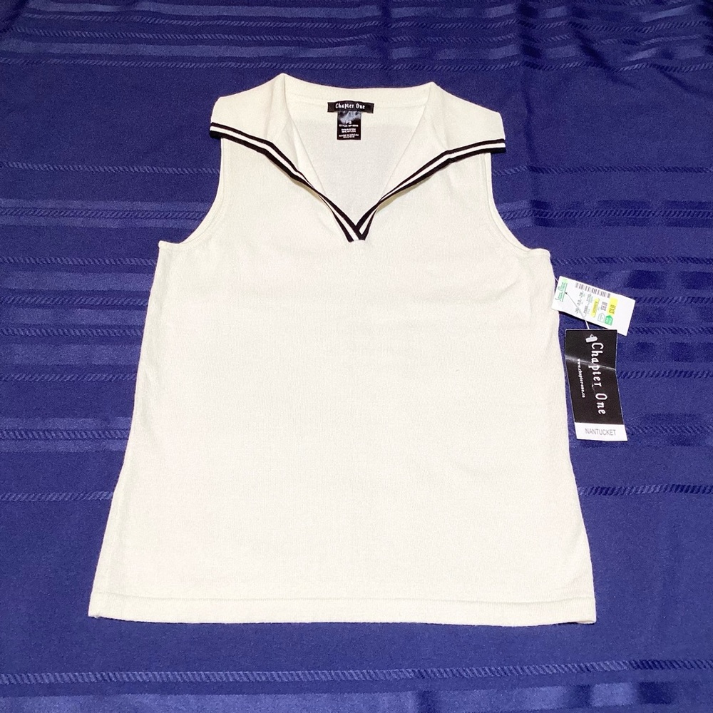NWT Chapter One Size PS Sleeveless Tank Sweater Top Shirt